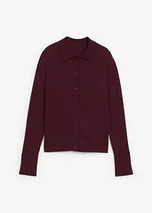 Finstrikket cardigan i myk ullmiks, bonprix