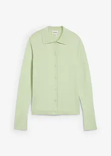 Finstrikket cardigan i myk ullmiks, bonprix