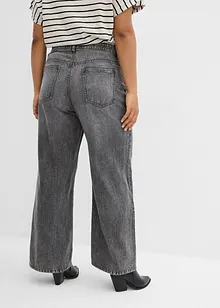 Wide Leg-jeans Mid Waist, Low Stretch, bonprix