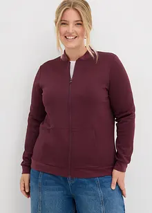 Sweatshirt i scuba-materiale med glidelås, bonprix