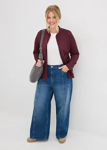 Sweatshirt i scuba-materiale med glidelås, bonprix