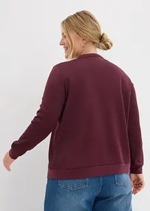 Sweatshirt i scuba-materiale med glidelås, bonprix