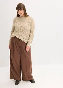 Genser i bomull med hullmønster, bonprix