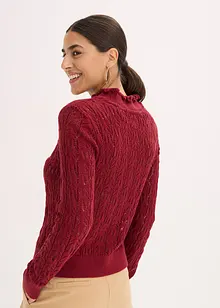 Genser i bomull med hullmønster, bonprix