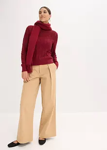 Genser i bomull med hullmønster, bonprix