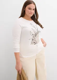 Langermet topp i 100% bomull, bonprix