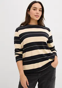 Langermet topp av solid bomull, bonprix