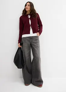Cardigan med knyting, bonprix