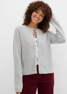 Cardigan med knyting, bonprix