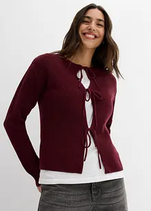 Cardigan med knyting, bonprix