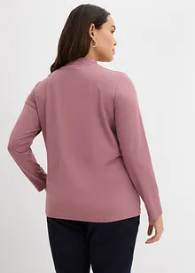 Langermet topp med resirkulert polyamid og ståkrage, bonprix