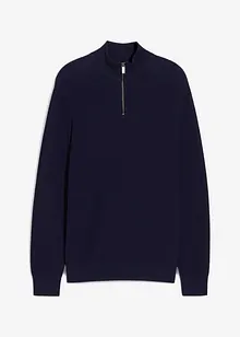 Troyer-genser i 100% bomull, bonprix