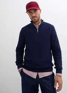 Troyer-genser i 100% bomull, bonprix