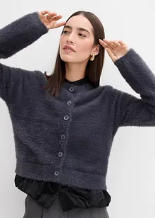Cardigan i fjærgarn i viskosemiks, bonprix
