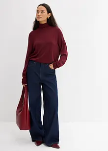 Turtleneck i viskose og lett finstrikk, bonprix