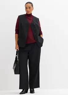 Turtleneck i viskose og lett finstrikk, bonprix