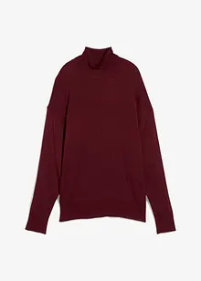 Turtleneck i viskose og lett finstrikk, bonprix