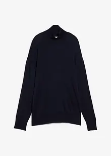 Turtleneck i viskose og lett finstrikk, bonprix