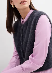 Strikkevest i fjærgarn i viskosemiks, bonprix