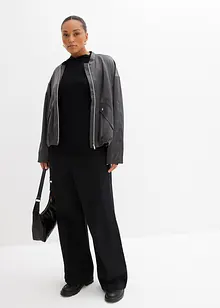 Topp i ribbet viskosemiks, bonprix