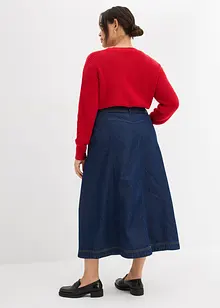 Midiskjørt i denim, bonprix