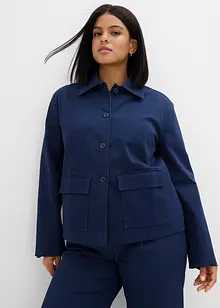 Kort overgangsjakke i bomullsmiks med elastan, bonprix