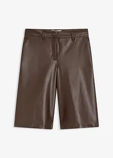 Bermudashorts i imitert skinn, bonprix