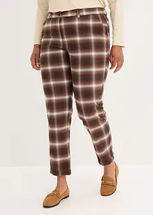 Bukse med rutemønster og oppbrett, bonprix