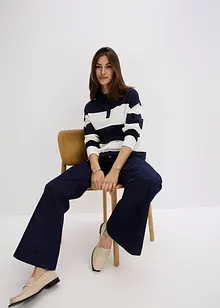 Oversized genser med krage, bonprix