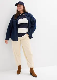 Oversized genser med krage, bonprix