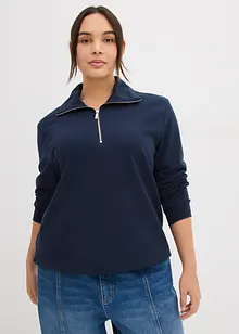 Oversized sweatshirt med glidelås, bonprix