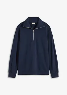 Oversized sweatshirt med glidelås, bonprix