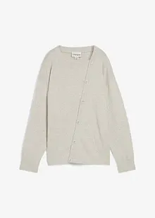 Finstrikket genser med asymmetrisk knappestolpe, bonprix