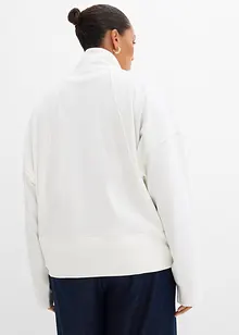 Sweatshirt med glidelås i behagelig Punto di Roma-materiale, bonprix