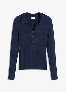 Finstrikket genser i myk viskosemiks, bonprix