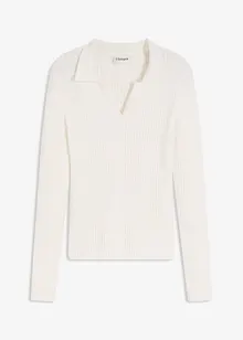 Finstrikket genser i myk viskosemiks, bonprix