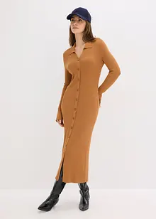 Strikket kjole i myk viskosemiks, bonprix