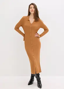 Strikket kjole i myk viskosemiks, bonprix