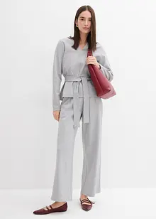 Bukse i viskosemiks og ledig stil med vide ben, bonprix