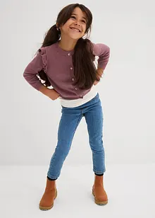 Cardigan med volang på ermene, bonprix