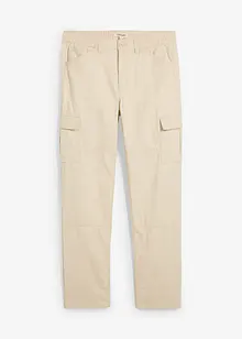 Relaxed Fit-cargobukse i bomullskanvas, Straight, bonprix