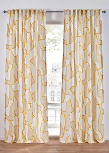 Gardin med grafisk mønster (1-pack), bonprix