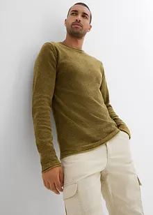 Genser i vasket stil, Slim Fit, bonprix