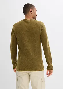Genser i vasket stil, Slim Fit, bonprix