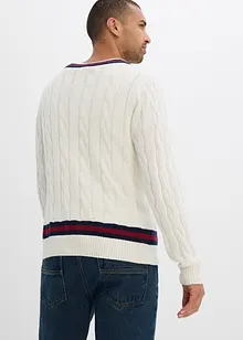 Finstrikket genser med kasjmir, bonprix