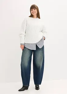 Genser med flettemønster, bonprix