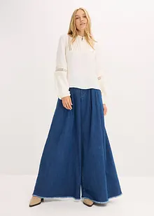 Oversized bluse med pynt, bonprix