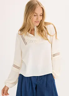 Oversized bluse med pynt, bonprix