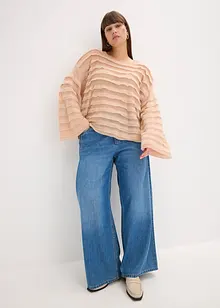 Oversized genser, semitransparent, bonprix