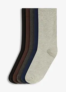 Sokker med kanter som ikke trykker og økologisk bomull (5-pack), bonprix